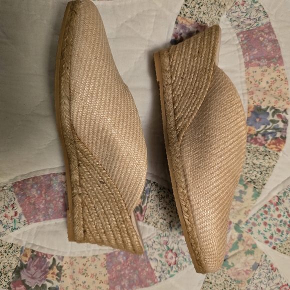 ERIC MICHAEL Womens Collete Woven Mule Jute Wedge Heel Espadrilles Beige Size 38 - Picture 4 of 8